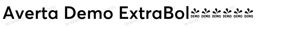 Averta Demo ExtraBol字体转换
